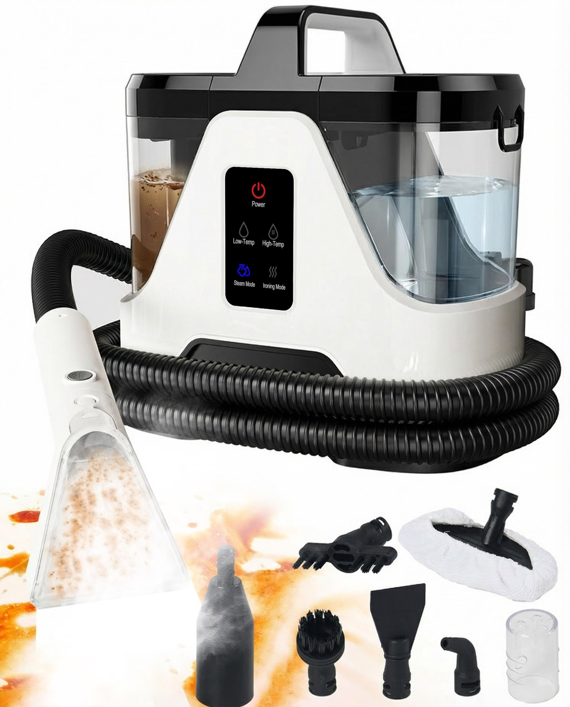 Amazon | 【100℃蒸気噴射×19000Pa吸引力】スチーム カーペット